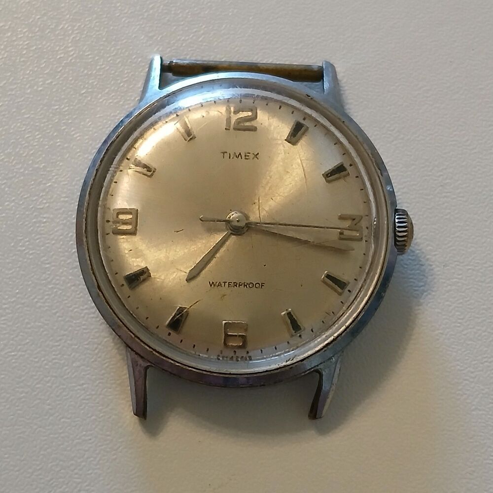 Parts/Repair Vintage 1967 Timex Mechanical Watch 32mm Waterproof Great Britain